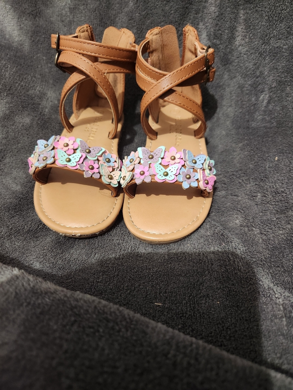 Falls Creek Kids Pastel Butterfly Sandals